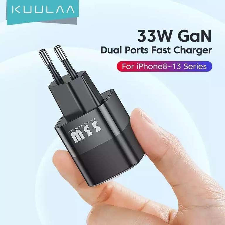 Зарядное устройство Kuulla 33w usb-c,usb-a + кабель lightning