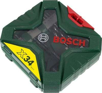 Набор бит и сверл Bosch X-line 34, прямой, 34 шт.