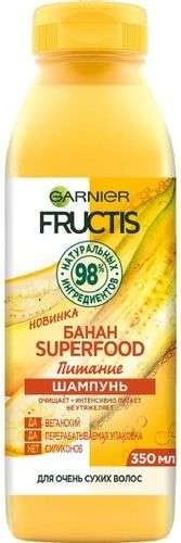 Питание шампунь Garnier Fructis Банан Superfood, для очень сухих волос, 350 мл