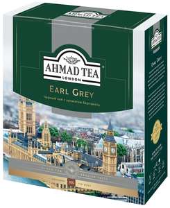 Чай черный Ahmad Tea Earl Grey с ароматом бергамота в пакетиках, 100 пак.