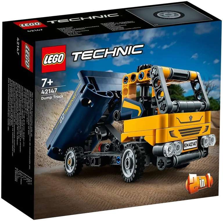 Конструктор Lego Technic Dump Truck 42147 (177 деталей), 2 варианта сборки