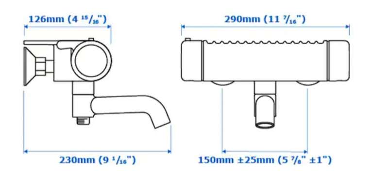 Смеситель IKEA Вокснан/Брогрунд для ванны термостатический