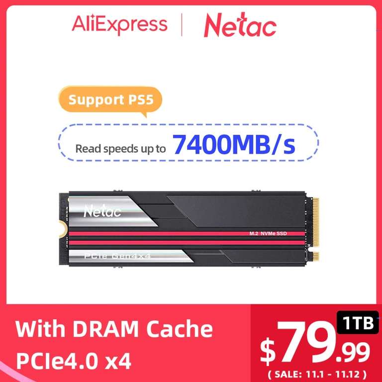 SSD-накопитель NVMe Netac NV7000 1 и 2 ТБ