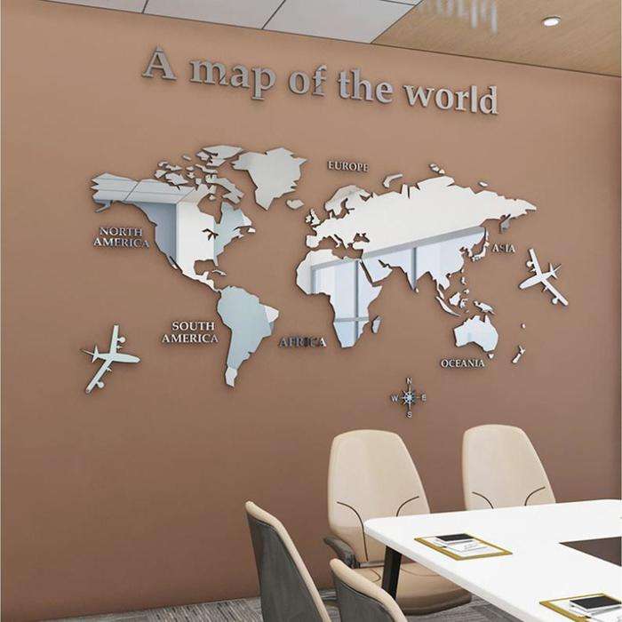 Декор настенный Карта мира, 100x180 см