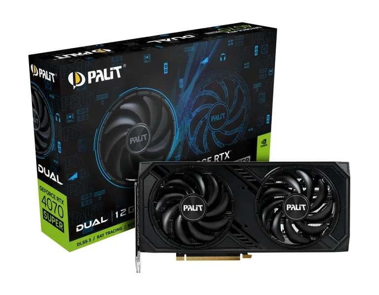 Видеокарта Palit RTX 4070 Super Dual 12 Гб (с Озон картой)