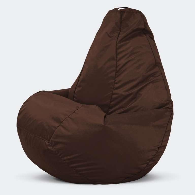 Кресло-мешок PUFLOVE пуфик груша, размер XXXXL, коричневый оксфорд