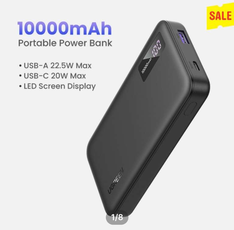 Внешний аккумулятор powerbank Ugreen 22.5w 10000mah