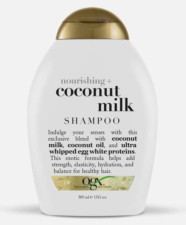 [СПБ, возм., и др.] Шампунь для волос OGX Coconut Milk питательный с кокосовым молоком, 385 мл