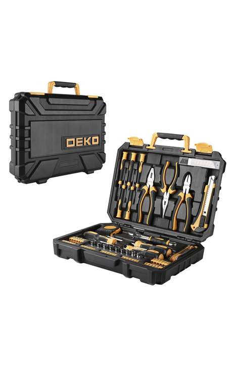 Универсальный набор инструмента для дома и авто в чемодане DEKO TZ82 (82 предмета)