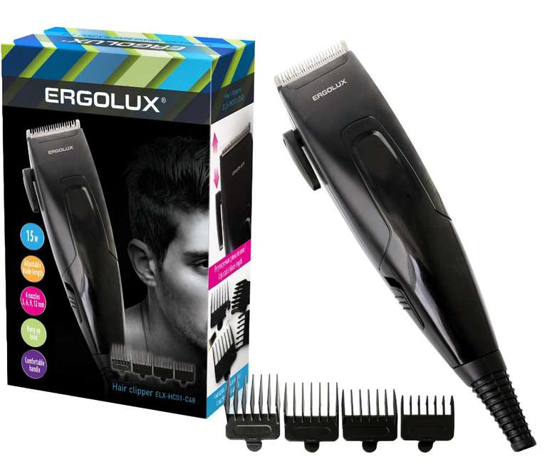Машинка для стрижки волос Ergolux ELX-HC01-C48