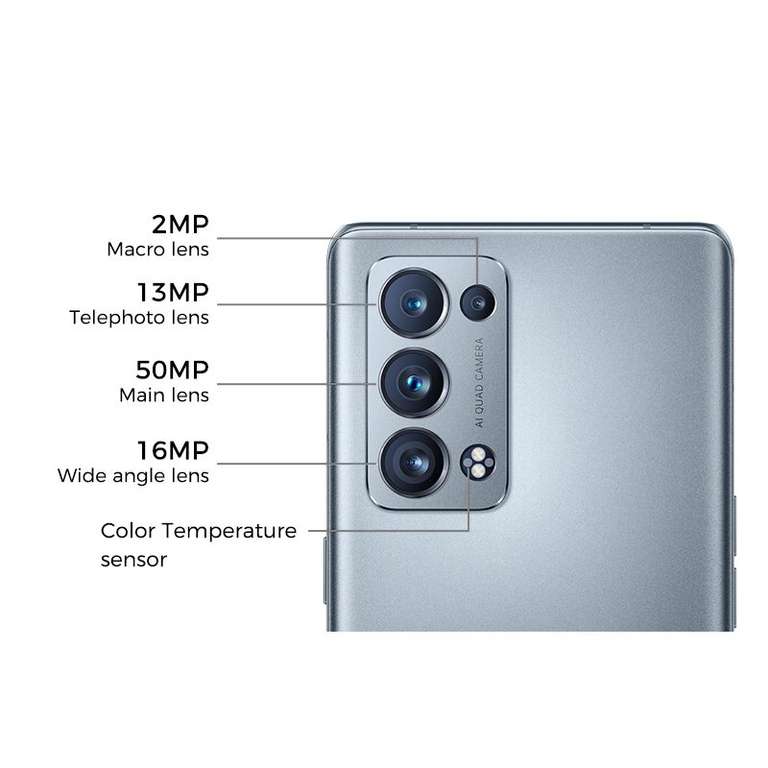 Смартфон OPPO Reno 6 Pro 5G, 12GB 256GB, Snapdragon 870, 6.55'' 90Hz OLED дисплей, 50MP OIS, NFC