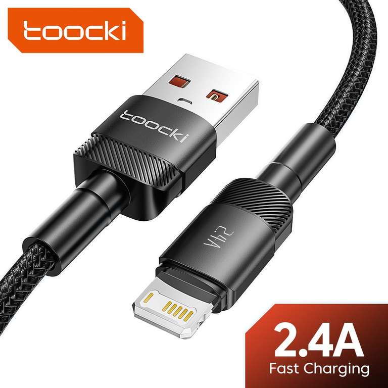 Toocki кабель зарядки Lightning для iPhone, 2.4A, 0.5 m