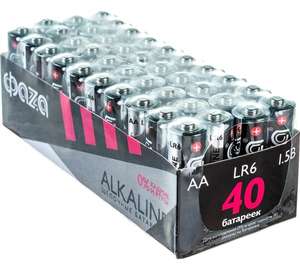 Батарейки типа АА ФАZА LR 6 Alkaline Pack-40 (упаковка 40 шт.)