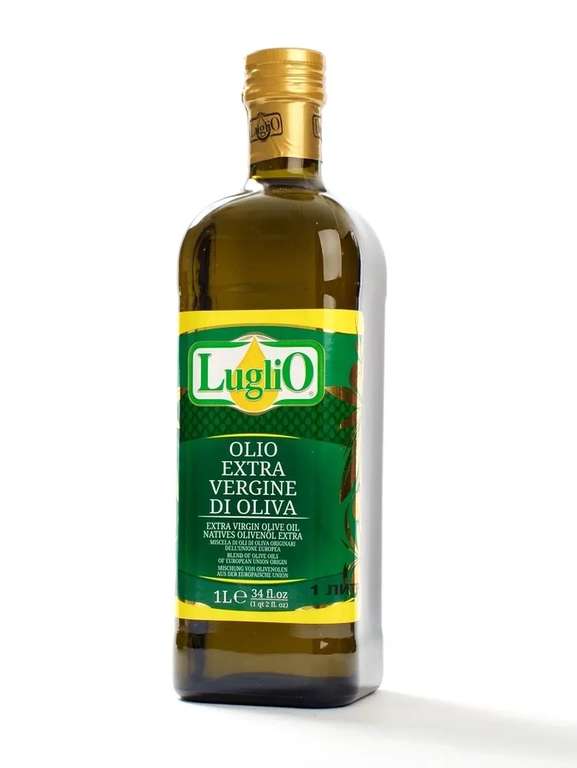 Нерафинированное оливковое масло Luglio (Италия). Объём 1л. По Озон Счёту 582₽