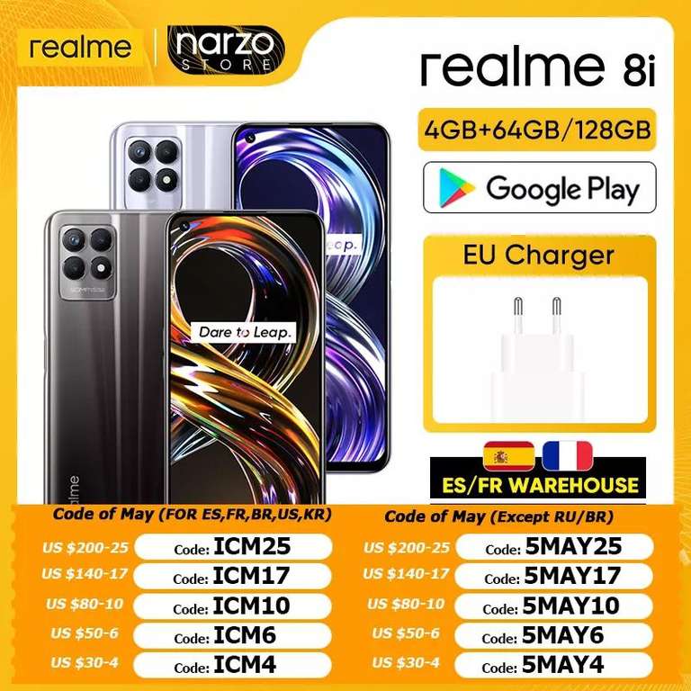 Смартфон Realme 8i 4/64Gb