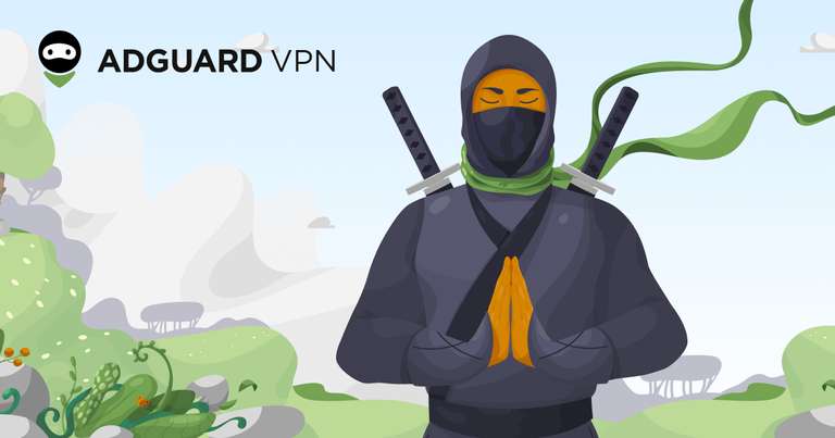 Скидка 75% на годовую подписку AdGuard VPN (247.17₽ в месяц)