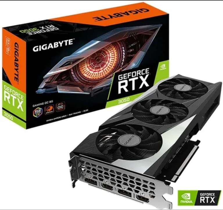 Видеокарта Gigabyte GeForce RTX 3050 8 ГБ (GV-N3050GAMING OC-8GD) из-за рубежа