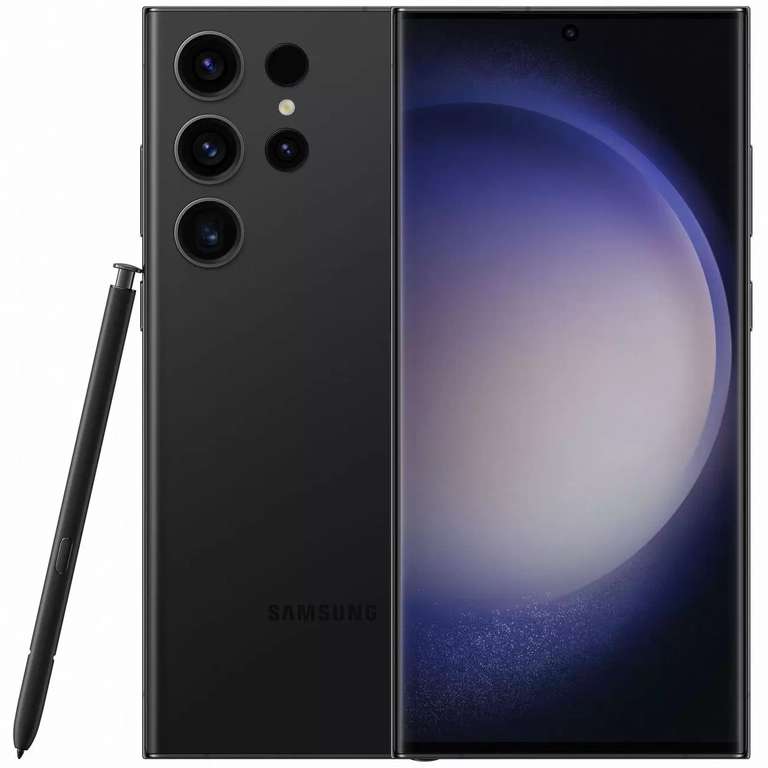 Смартфон Samsung Galaxy S23 Ultra 12/256GB Black (цена зависит от города)