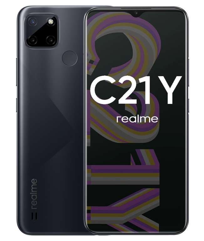 Смартфон REALME C21Y 4/64Gb, черный