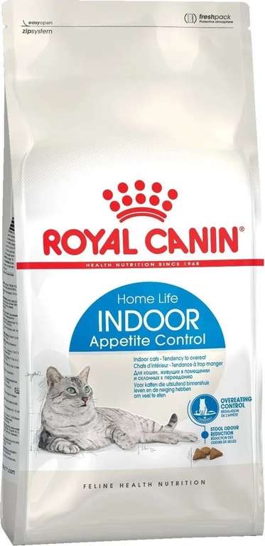 Корм сухой Royal Canin "Indoor Appetite Control", для взрослых кошек, склонных к перееданию, 400 г