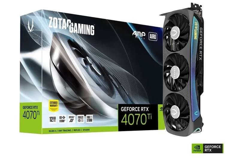 Видеокарта Zotac Geforce RTX 4070 TI AMP AIRO 12Gb (при оплате Озон картой)