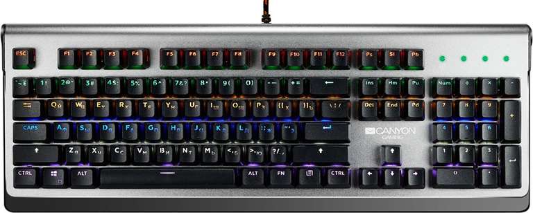 Игровая механическая клавиатура CANYON CND-SKB8-RU Grey (Возврат 545 сберспасибо)