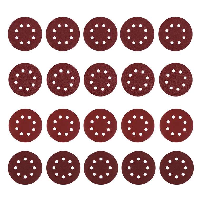 Набор шлифовальных кругов DEKO SD20-1 (P40, P80, P120, P240), 125мм, 20 шт