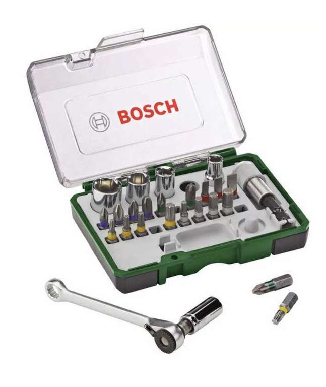 [Екб] Набор бит с ключом-трещоткой Bosch, 27 предметов