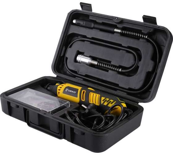 [СНОВА АКТУАЛЬНО] Электрический цифровой гравер 350Вт, набор 43 инструментов DEKO DKRT350E-LCD 43 tools, case 063-1413