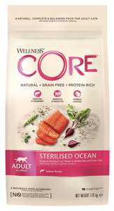 Сухой корм для кошек Wellness CORE STERILISED OCEAN стерилизованных, из лосося, 1,75 кг