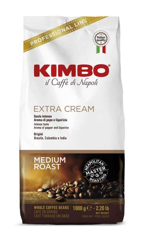 Кофе Kimbo Extra Cream в зернах, 1 кг (при покупке в ТЦ)
