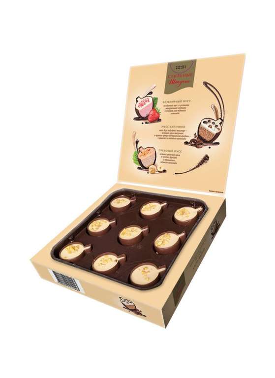 Конфеты шоколадные Стильные штучки Мусс капучино подарочные в коробке, 104 г