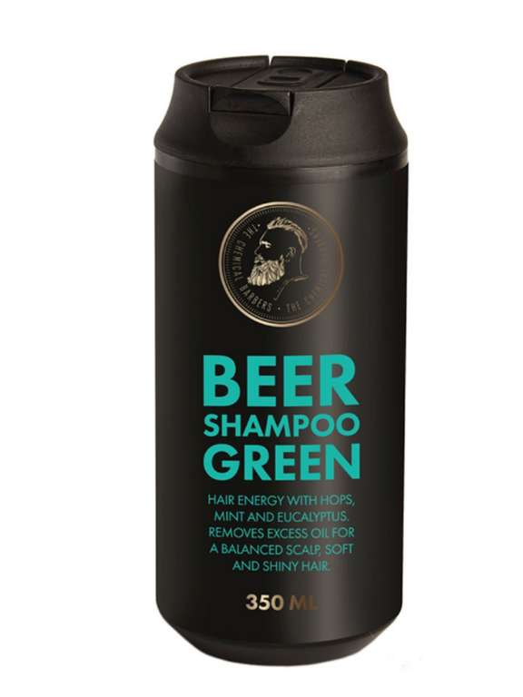 Шампунь The Chemical Barbers Shampoo Green, пивной, с мятой и эвкалиптом, 350 мл