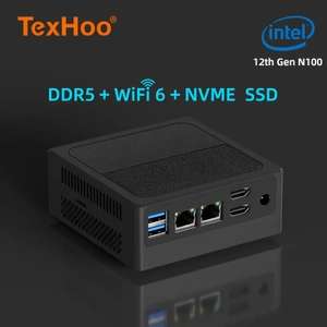 Мини ПК Intel N100 TexHoo (WiFi6, No RAM, No SSD)