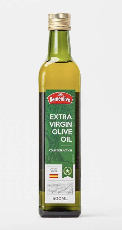 Масло оливковое Remenliva Extra Virgin, нерафинированное, 500 мл, Испания (+ возврат 100 бонусов)