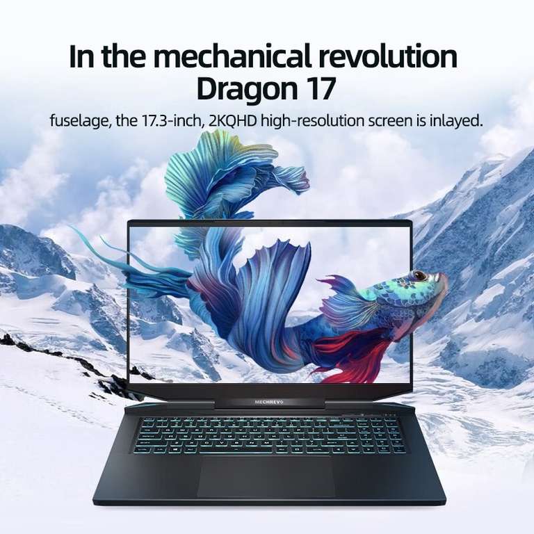 Ноутбук MECHREVO Dragon 17 6800H/3070Ti/17,3/2K240Гц/16ГБ/512ГБ + подарок
