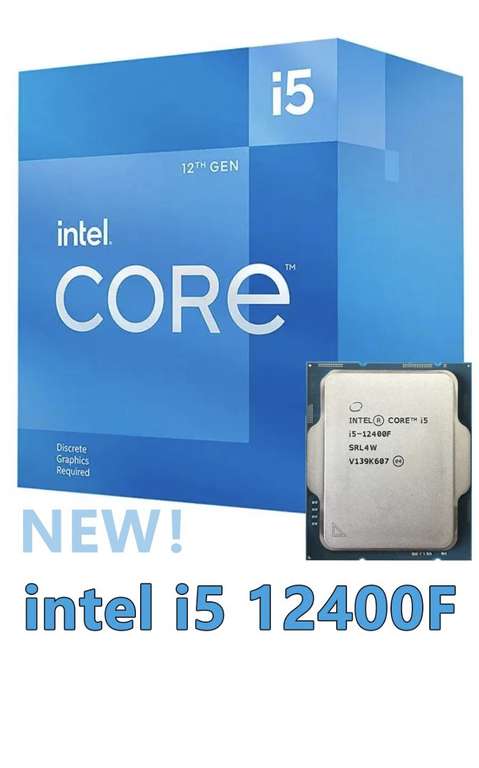 Процессор Intel Core i5-12400F OEM, без кулера (с Озон картой, из-за рубежа)