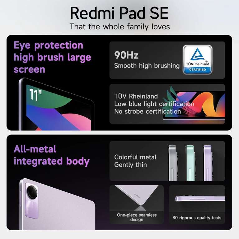Планшет Redmi Pad SE 6+128GB, глобальная прошивка