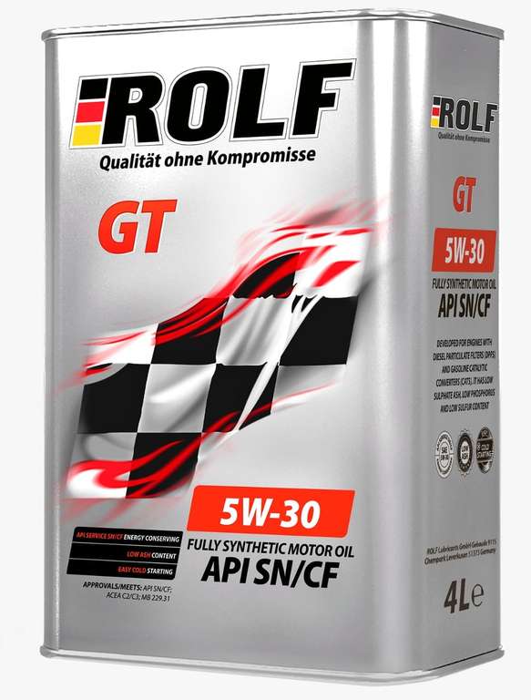 Моторное масло ROLF GT 5w-30 API SN/CF 4л