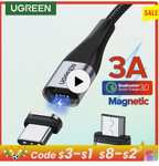 Комплект из 2 зарядных кабелей Ugreen Magnetic USB-C