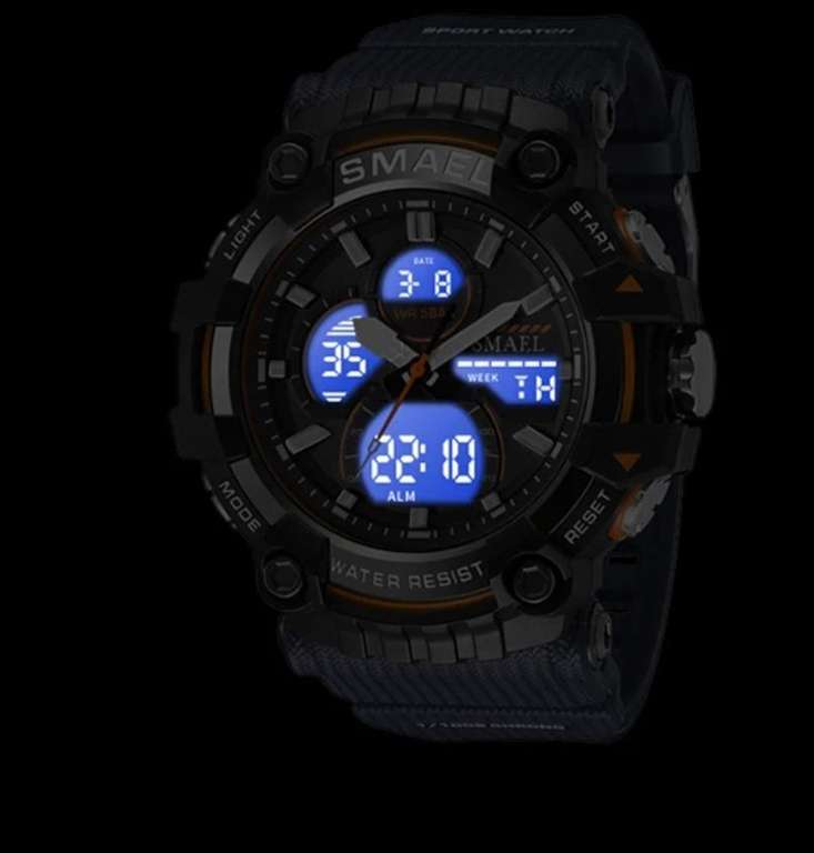 Мужские спортивные кварцевые наручные часы SMAEL, цвет в ассортименте