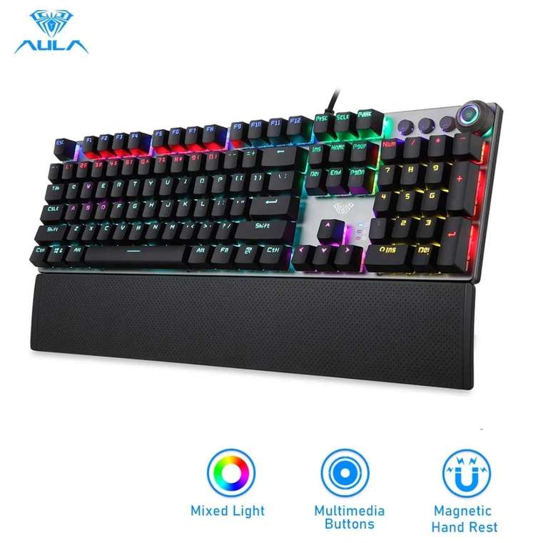 Механическая игровая клавиатура AULA F2088 с подсветкой в ассортименте