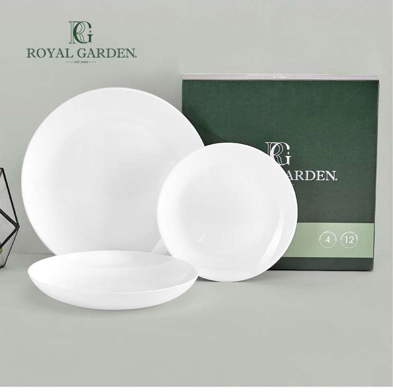 Набор посуды Royal Garden Round White, 12 предм., 4 персоны