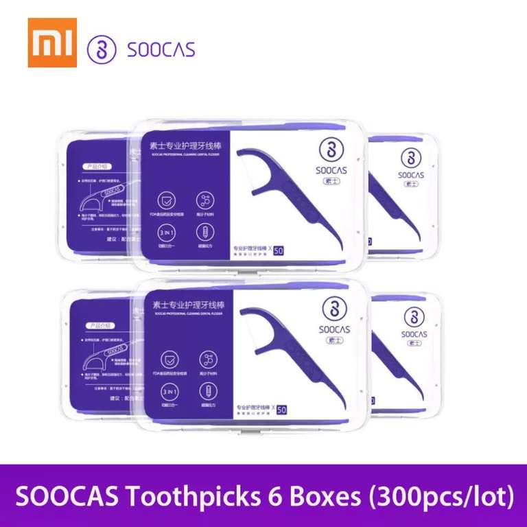 Зубочистки Xiaomi Soocas Dental Foss 300 шт.