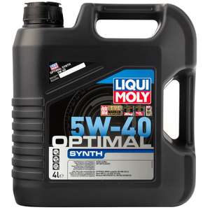 Масло моторное Liqui Moly Optimal Synth 5W-40, синтетическое + возврат бонусов "Спасибо" от 18%
