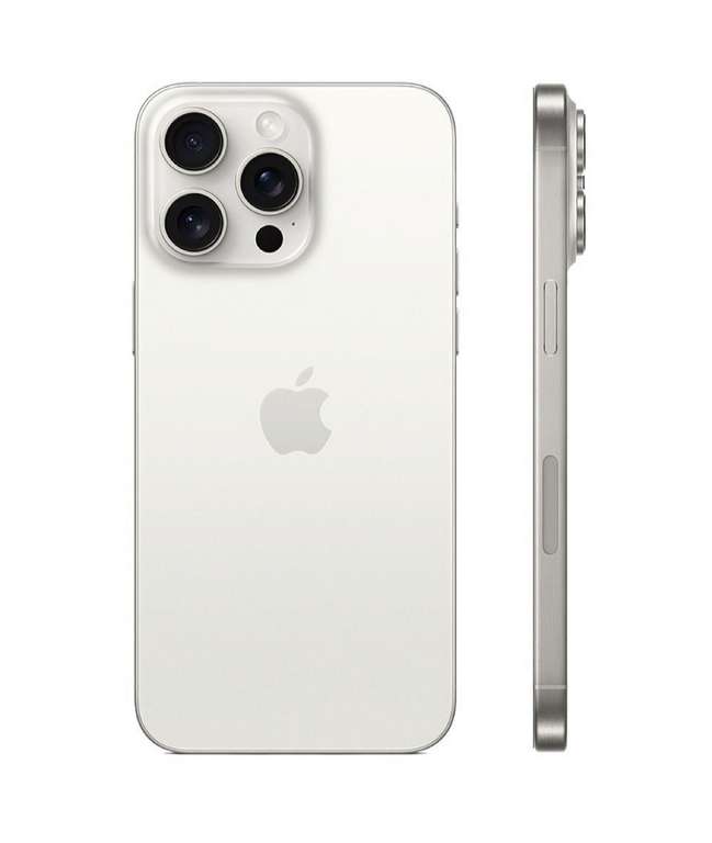 Смартфон Apple iPhone 15 Pro Max 256 Гб, nano-SIM + eSIM, White Titanium