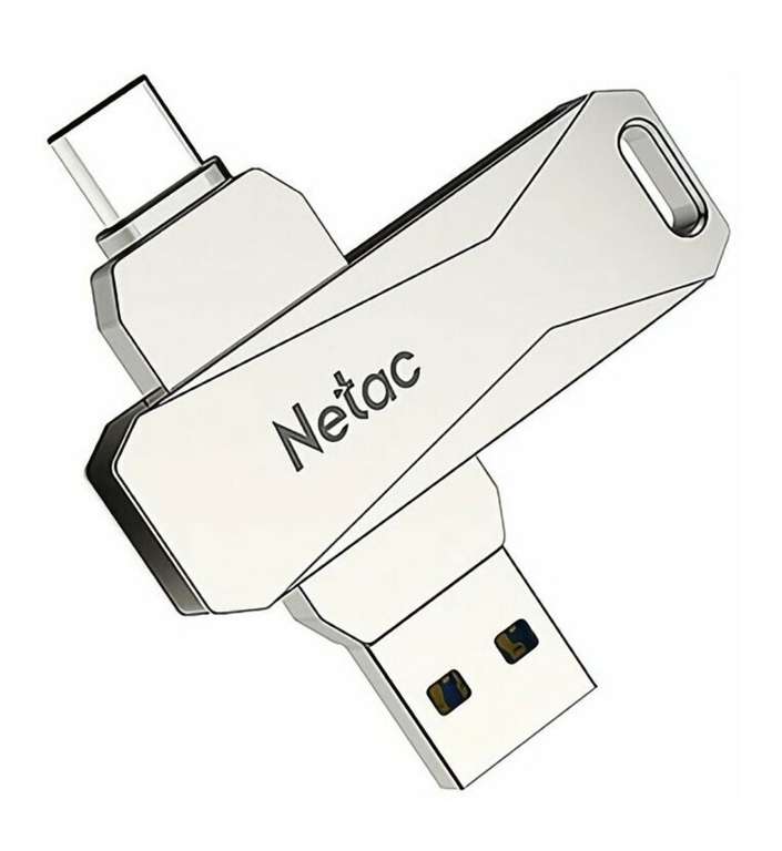 Флешка Netac U782C (128 гб, USB 3.0 + Type C)