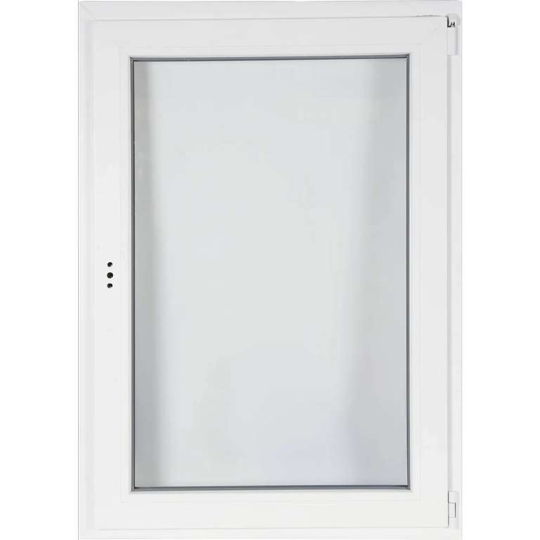 [Нск] Окно пластиковое ПВХ Deceuninck одностворчатое 1160x800 мм (ВxШ) правое однокамерный стеклопакет белый/белый