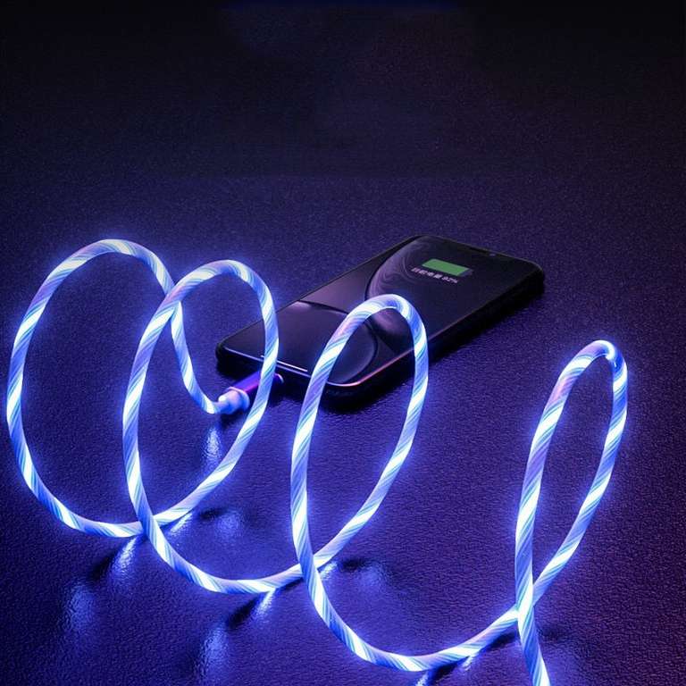 Зарядный кабель с подсветкой (Micro USB, Type-C и Lighting)