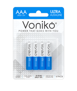 Батарейки Voniko Ultra алкалиновые, AAA, 4 шт